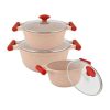 Prestige Essential Granite Cookware Set of 6 Pcs Pink – 80969 5 Prestige Essential Granite Cookware Set of 6 Pcs Pink – 80969