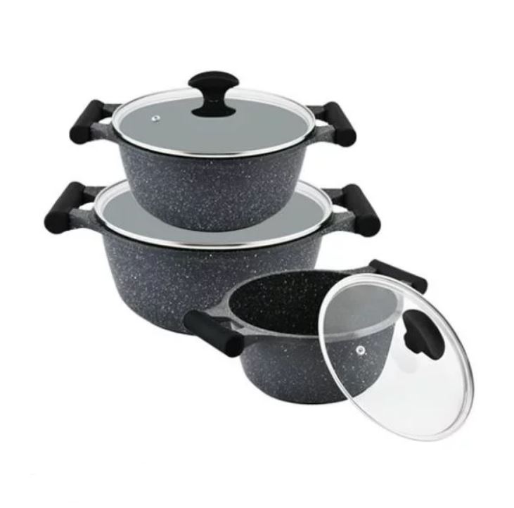 Prestige Essential Granite Cookware Set of 6 Pcs – 80970 1 Prestige Essential Granite Cookware Set of 6 Pcs – 80970