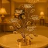 Elegant Golden Crystal Candle Stand 4 Pcs