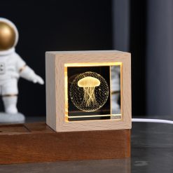 Crystal Cube 3D Moon Galaxy System – LED Light Space Decoration Gift