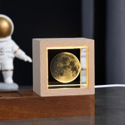 Crystal Cube 3D Moon Galaxy System – LED Light Space Decoration Gift