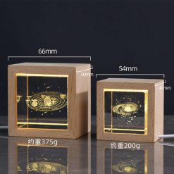 Crystal Cube 3D Moon Galaxy System – LED Light Space Decoration Gift
