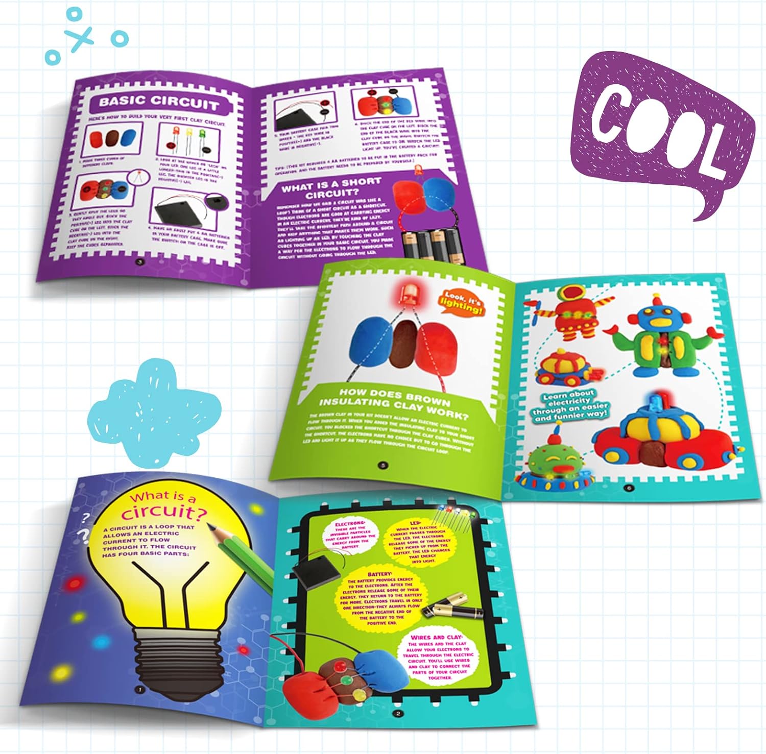 Electric Circuit for Kids 8 to12 yrs Beginner Circuit Science Kit w/Conductive & Insulating Dough 4 Electric Circuit for Kids 8 to12 yrs Beginner Circuit Science Kit w/Conductive & Insulating Dough