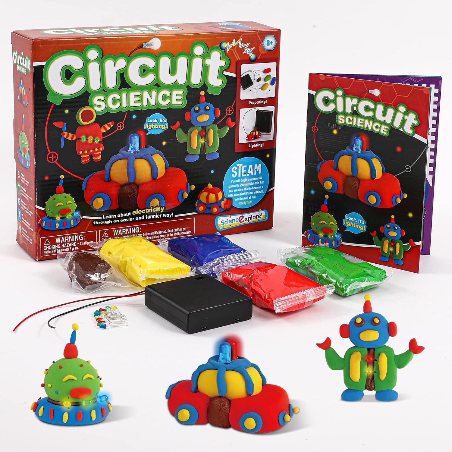 Electric Circuit for Kids 8 to12 yrs Beginner Circuit Science Kit w/Conductive & Insulating Dough 1 Electric Circuit for Kids 8 to12 yrs Beginner Circuit Science Kit w/Conductive & Insulating Dough