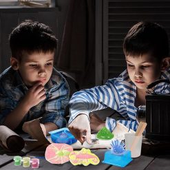 What this product can offer you is that it contributes to developing children’s intellectual ability, innovative thinking, hands-on ability and helps children develop their interest in science because this model is an educational DIY toy. One of the advantages of this product is that it can stimulate children’s interest in learning and curiosity through DIY small production, and let children understand abstract knowledge through disassembly and assembly. It can cultivate children’s thinking ability and hobbies, which show its multifunctional. Made of plastic and powder material, it is eco-friendly and safe. Children will have a crush on this product owing to its bright color and unique appearance features. Suitable for school, home, teaching accessories. Item Name: Glowing Slime Material: Plastic,Powder Suitable Age: Over 8 Years Old Features: Safe, Reliable, Creative Size Details: Packaging Size: 26cm x 6.5cm x 21cm/10.24″ x 2.56″ x 8.27″ (Approx.) Notes: Due to the light and screen setting difference, the item’s color may be slightly different from the pictures. Please allow slight dimension difference due to different manual measurement. Playing Method: Luminous Crystal Production: 1. Pour the crystal powder into the container and add 150ml of 100 degree celsius hot water and stir until it is completely dissolved; 2. When the water temperature drops to 37 degrees, pour it into the growth container and put the particle crystals; 3. Wait 4-7 days; 4. Take out the crystal, air dry for two hours, irradiate it with a UV light pen to make the crystal glow in the dark. Slime Making Production: 1. Pour water and slime powder into the container at the ratio of 8/1, remember to put the powder first; 2. Stir evenly with a stirring stick for 20 minutes; 3. Add eye decorations according to your own preferences; 4. Use UV light pen to make the slime glow in the dark. Luminous Animals Production: 1. Pour water and gypsum powder into a mixing bowl at a ratio of 4/5, and stir for two minutes; 2. Pour the gypsum liquid into the mold, let it stand for 30 minutes and then release the mold; 3. Apply luminous paint according to your preference; 4. Irradiate with UV light pen to make small animals glow in the dark. Package Includes: 1 x Crystal Particle 1 x Crystal Powder 1 x Growth Container 1 x Luminous Slime Powder 1 x Luminous Pigment Strip (Including 1 x Pen) 1 x Decorative Eye 1 x Gypsum Powder 2 x Animal Models 1 x Bowl 3 x Stirring Sticks 1 x UV Pen 1 x Cup Glow In The Dark Plastic Luminous Crystal Experiment Glow In The Dark Plastic Luminous Crystal Experiment Glow In The Dark Plastic Luminous Crystal Experiment Glow In The Dark Plastic Luminous Crystal Experiment Glow In The Dark Plastic Luminous Crystal Experiment Glow In The Dark Plastic Luminous Crystal Experiment Glow In The Dark Plastic Luminous Crystal Experiment Glow In The Dark Plastic Luminous Crystal Experiment Glow In The Dark Plastic Luminous Crystal Experiment Glow In The Dark Plastic Luminous Crystal Experiment