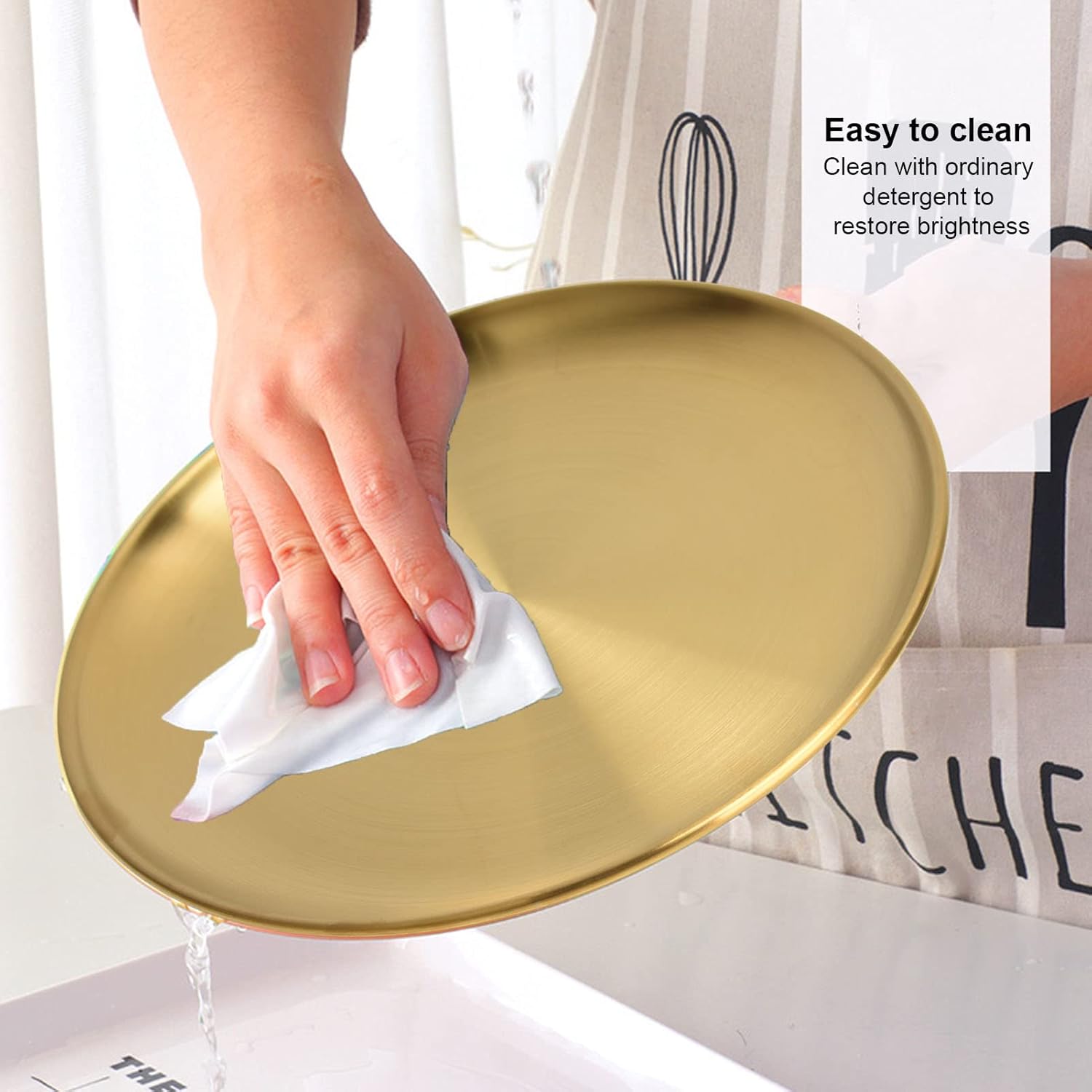 Gold Plate Round Stainless Steel Size 50cm 2 Gold Plate Round Stainless Steel Size 50cm