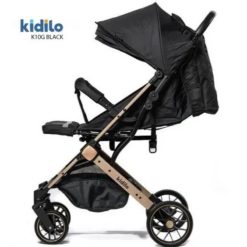 KIDILO BEST LIGHT WEIGHT BABY STROLLER EASY TO OPERATE K10 Black