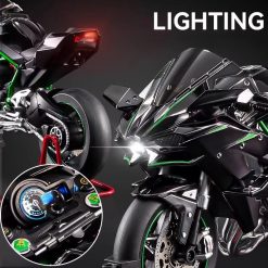 Kawasaki Ninja 500 H2R Die Cast Spray 1:6 Racing Motorcycle with Light Sound