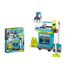 Pretend Play Cleaning Trolley Set Toy Kids Role Playing Toys