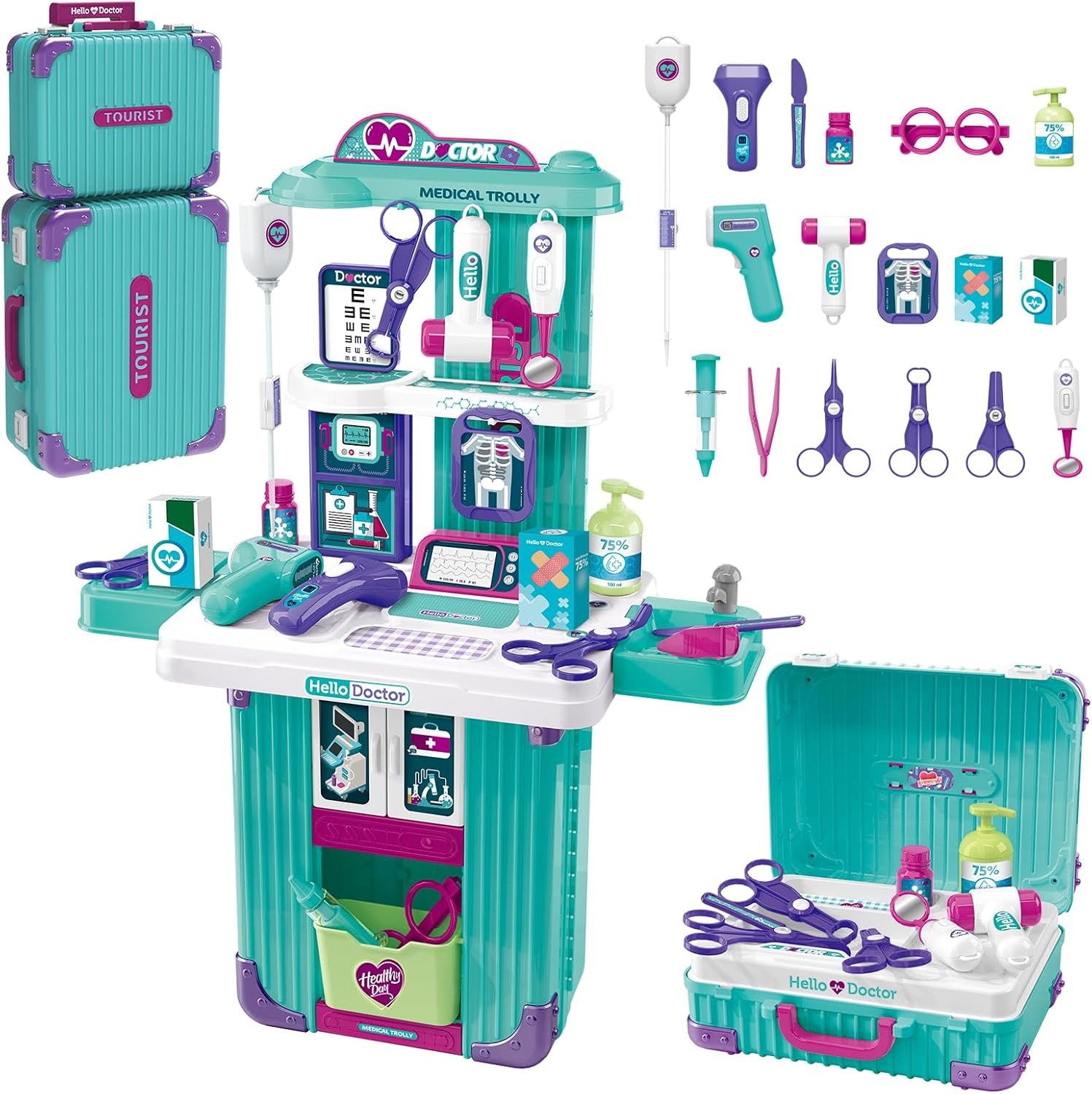 Pretend Play Doctor Set Toy Kids Role Playing Toys 5 Pretend Play Doctor Set Toy Kids Role Playing Toys
