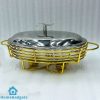 2 Liter Oval Buffet Dish Buffet Burner Glass Inner Serving Dish