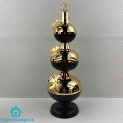 3 Tier Elegant Decorative Candy Jar Black Golden