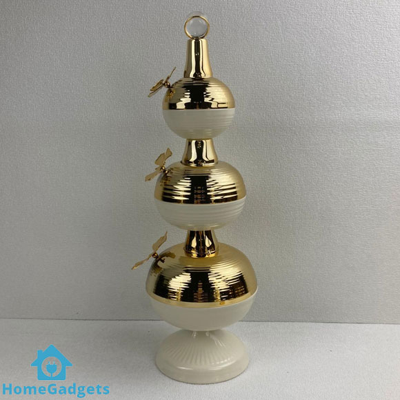 3 Tier Elegant Decorative Candy Jar White Golden 1 3 Tier Elegant Decorative Candy Jar White Golden