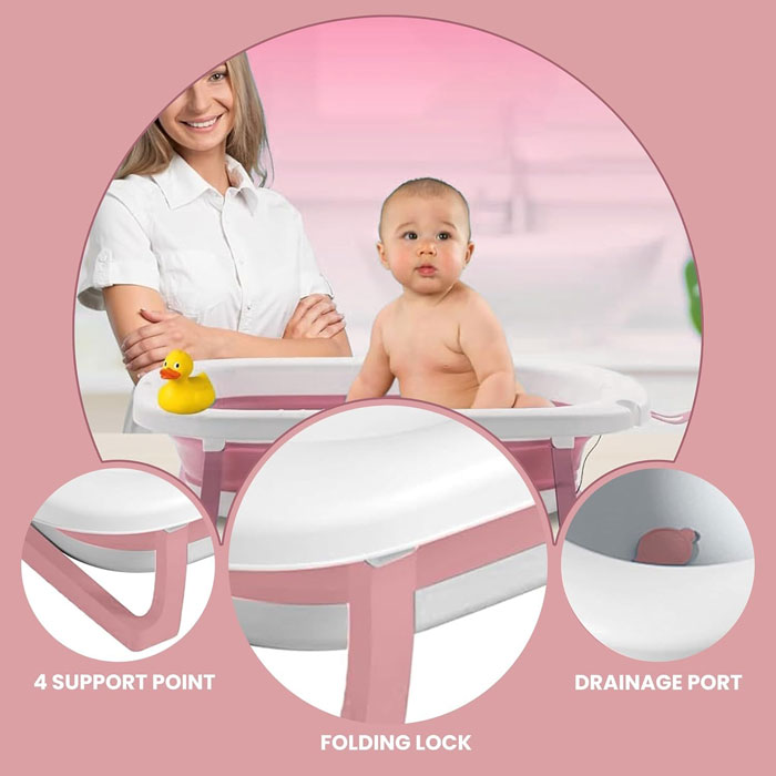 All in One Foldable Baby Bathtub