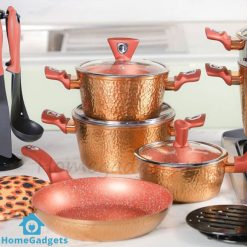 BAROLY Copper Effect Granite Cookware Set 23Pcs