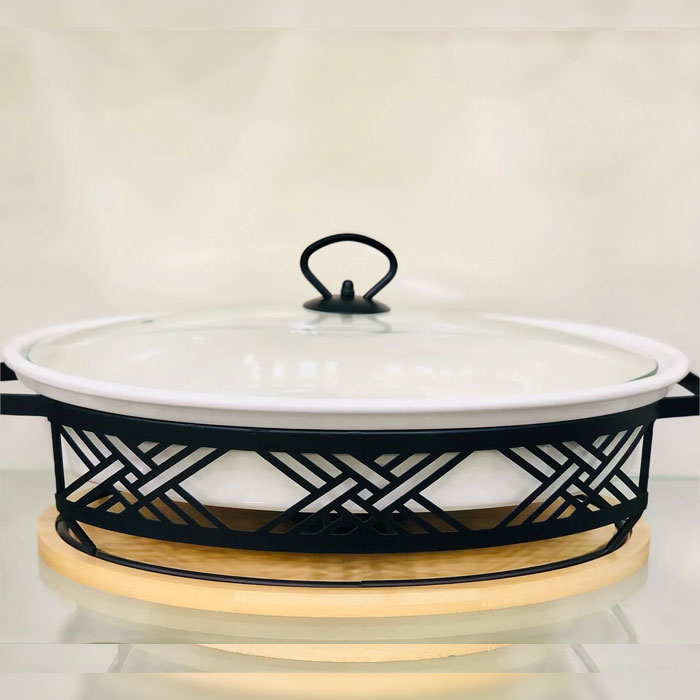 Brilliant Oval Buffet Food Warmer Dish 16 Inch