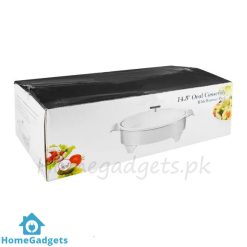 Brilliant Oval Casserole Dish With Candle Stand 14.5 Inch