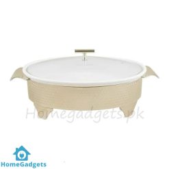 Brilliant Oval Casserole Dish With Candle Stand 14.5 Inch