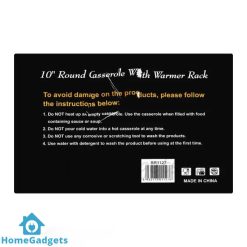 Brilliant Round Buffet Food Warmer Dish 10 Inch