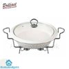Brilliant Round Casserole Serving Dish With Candle Stand Buffet Food Warmer 12 Inch
