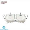 Brilliant Twin Rectangle Serving Dish Food Warmer 13 Inch