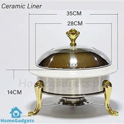 Chafing Dish Ceramic Buffet Set Gold 24CM