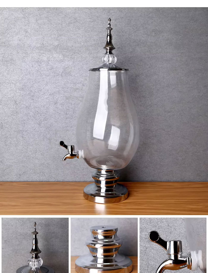 Glass Beverage Dispenser Faucet Wine Hotel Buffet
