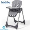 Kidilo Baby Dining Chair Baby High Chair 2 in 1 Height Adjustable Foldable with 360 Wheels for 6 Months to 6 Years