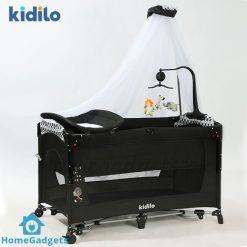 Kidilo Luxury 3in1 Convertible Bedside Crib Bed Playpen