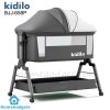 Kidilo Portable Baby Cot Crib With Canopy Grey