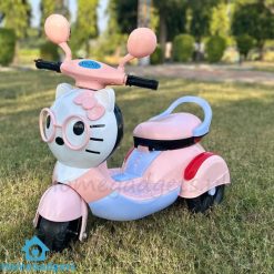 Kitty Baby Scooter Battery Operated Ride On Bike with Music Lights Up to 4 Years