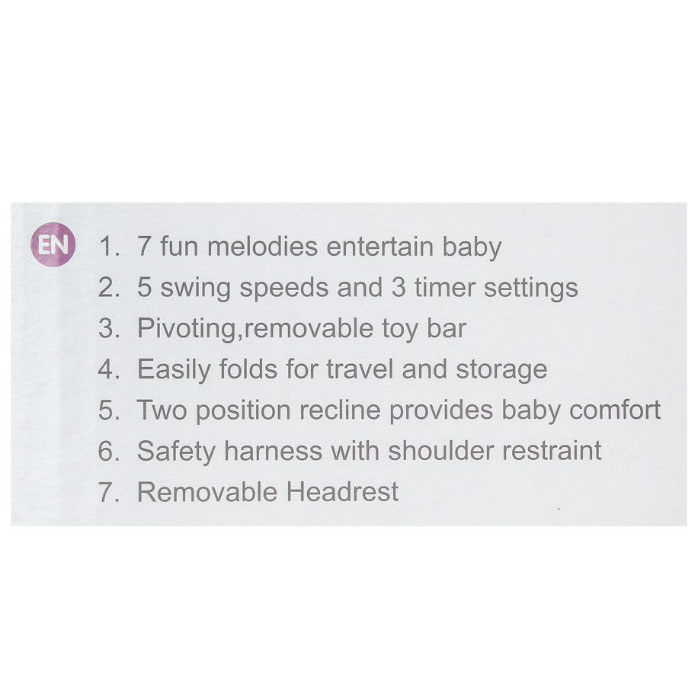 Mastela Deluxe Portable Auto Baby Swing