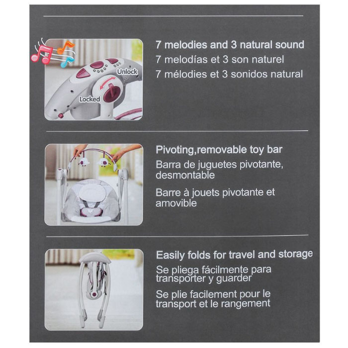 Mastela Deluxe Portable Auto Baby Swing