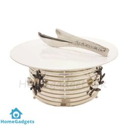 ORCHID Round Buffet Dish Stand With Tong Silver