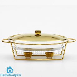 Oval Buffet Platter Set Glass Pot 3 Liter