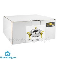 Oval Serving Glass Buffet Dish Food Warmer 2 Liter