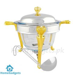 Soup Casserole Serving Glass Dish Buffet Food Warmer 4 Liter