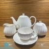 Strip Design Fine Bone Tea Set 17 Pcs