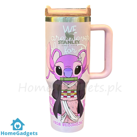 The Stanley x Stitch Special Edition 40 oz H2.0 FlowState Quencher Tumbler Pink 1 The Stanley x Stitch Special Edition 40 oz H2.0 FlowState Quencher Tumbler Pink