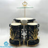 22 Pcs Ceramic Soup Set with Golden Stand