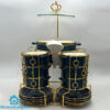 22 Pcs Ceramic Soup Set with Golden Stand