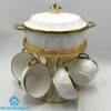 Ceramic Golden Soup Set with Stand 2 Ceramic Golden Soup Set with Stand