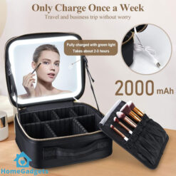 Cosmetic Organizer Bag with LED Mirror 9 Cosmetic Organizer Bag with LED Mirror