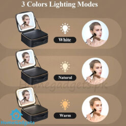 Cosmetic Organizer Bag with LED Mirror 10 Cosmetic Organizer Bag with LED Mirror