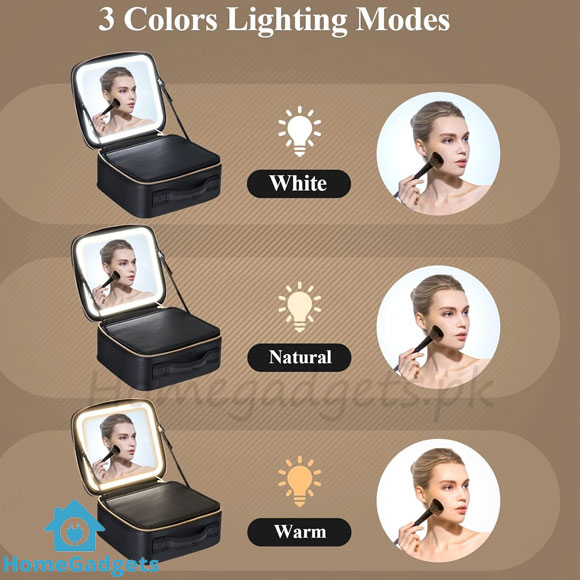 Cosmetic Organizer Bag with LED Mirror 5 Cosmetic Organizer Bag with LED Mirror