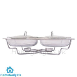 Food Warmer Double Glass Dish 2×1.5L – K-510