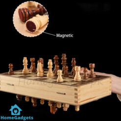 Magnetic Wooden Foldable Chess Set