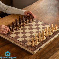 Magnetic Wooden Foldable Chess Set