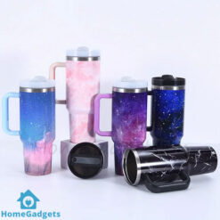 Marble Print Tumbler with Straw 40oz