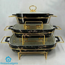 Rectangular Ceramic Chafing Dish Buffet Set